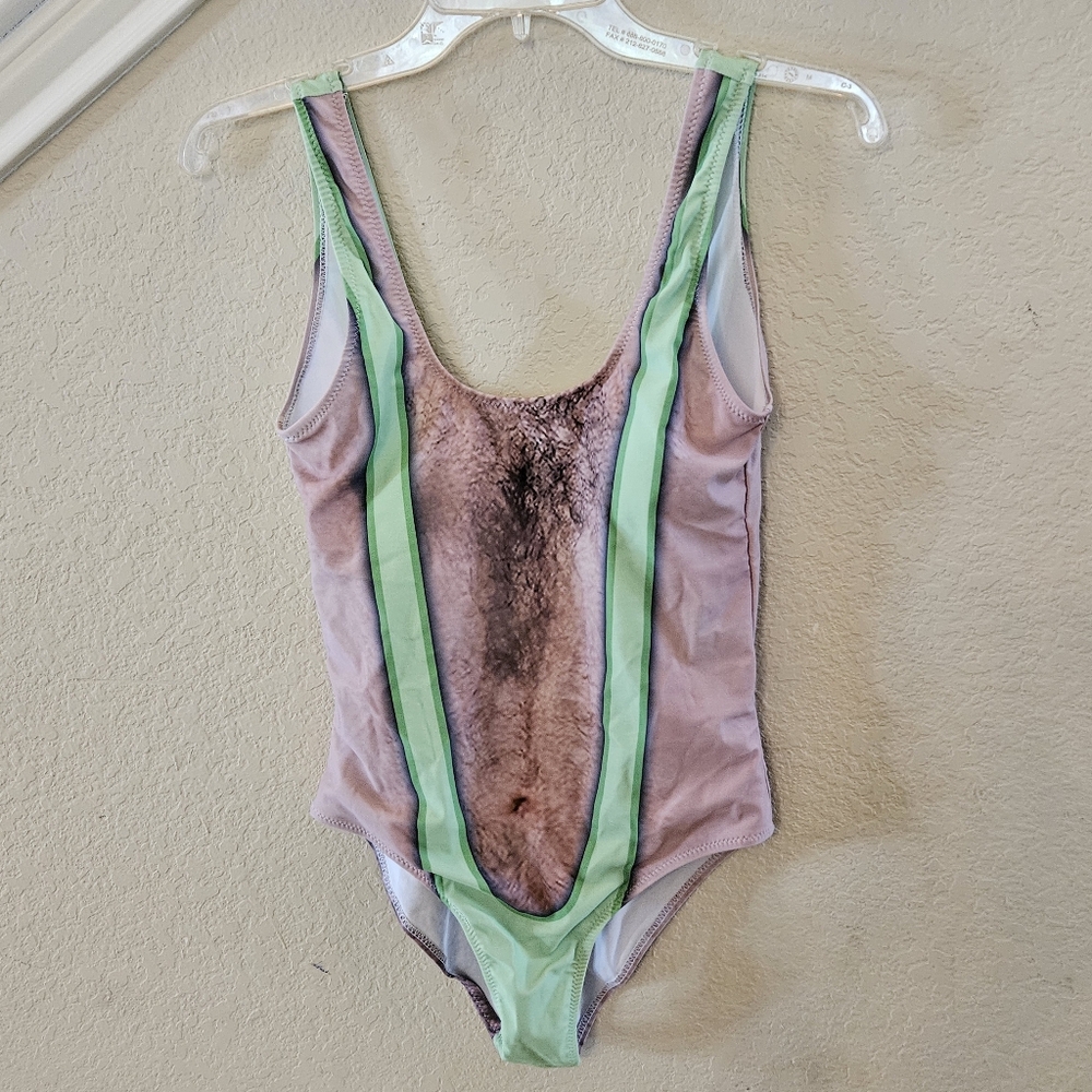 Borat Mankini inspired One Piece Padded Swimsuit Costume Womens S